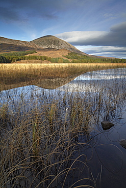 A beautiful autumn morning showing the calm waters of Loch Cill Chriosd, Isle of Skye, Inner Hebrides, Scotland, United Kingdom, Europe