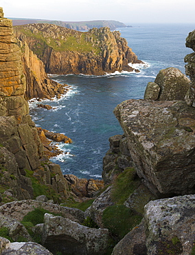 A view of Pordenack Point at Lands End, Cornwall, England, United Kingdom, Europe