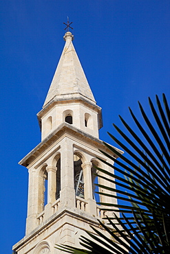 Church bell tower, Old Town, Budva, Montenegro, Europe