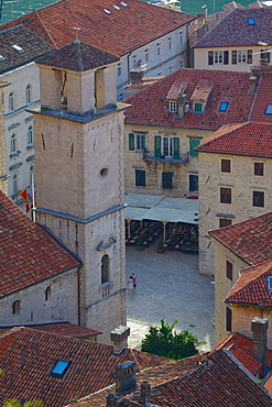 View over Old Town, Kotor, UNESCO World Heritage Site, Montenegro, Europe