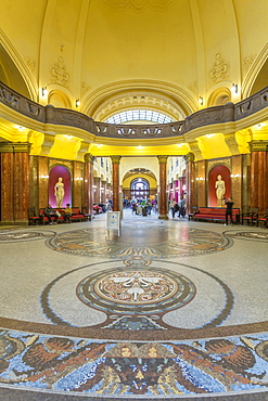 Ornate entrancinterior of Gellert Thermal Baths, Budapest, Hungary, Europe