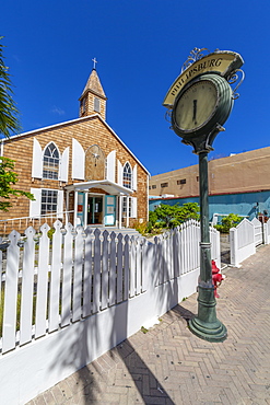 View of Methodist Church on Front Street, Philipsburg, St. Maarten, Leeward Islands, West Indies, Caribbean, Central America