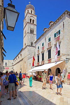 Stradun and St. Saviour's Church, Dubrovnik, Dalmatia, Croaita, Europe