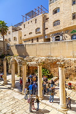 Roman excavations in Old City, Old City, UNESCO World Heritage Site, Jerusalem, Israel, Middle East