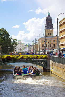 View of canal and Town Hall, Gothenburg, Sweden, Scandinavia, Europe