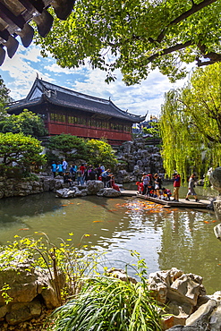 View of traditional Chinese architecture in Yu Garden, Shanghai, China, Asia