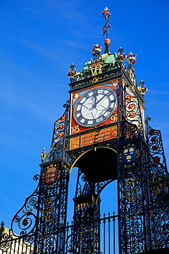 East Gate Clock, Chester, Cheshire, England, United Kingdom, Europe 