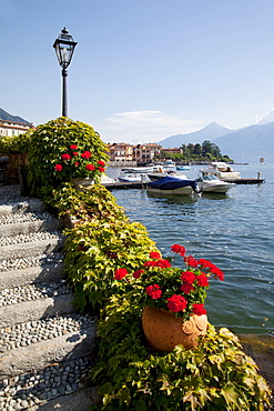 Town and lakeside, Menaggio, Lake Como, Lombardy, Italian Lakes, Italy, Europe