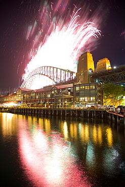 Sydney Harbour Bridge & New Years Eve Fireworks, Sydney, New South Wales, Australia, Oceania