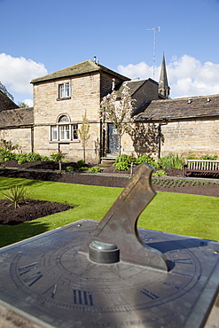 Bath Gardens and sundial, Bakewell, Derbyshire, England, United Kingdom, Europe