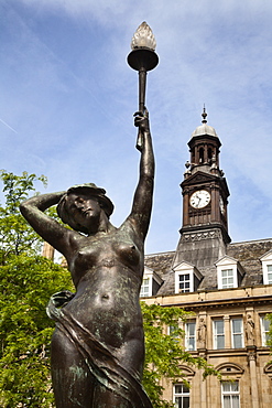 Even Statue in City Square, Leeds, West Yorkshire, Yorkshire, England, United Kingdom, Europe