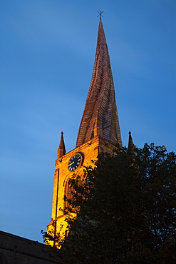 The Crooked Spire at the Parish Church of St. Mary and All Saints, Chesterfield, Derbyshire, England, United Kingdom, Europe