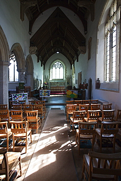 Interior, St. Mary's Parish Church, Kersey, Suffolk, England, United Kingdom, Europe