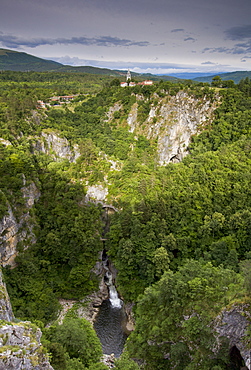 The village of Skocjan, sitting above the famous caves of Skocjanske jame, UNESCO World Heritage Site, Goriska, Slovenia, Europe