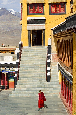 The 15th century Thiksey Monastery, Ladakh, Himalayas, India, Asia