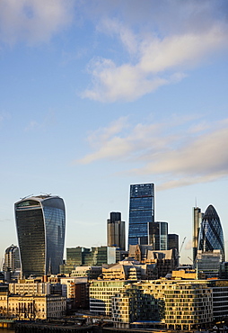 View from City Hall rooftop over London skyline, London, England, United Kingdom, Europe