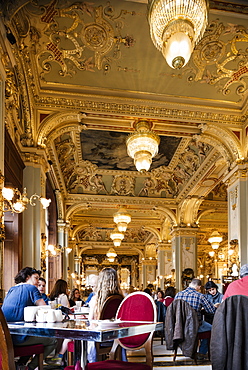 Interior of The New York Kavehaz (Cafe), Budapest, Hungary, Europe