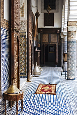 Interior of Musee Riad Belghazi, Fes, Morocco, North Africa, Africa