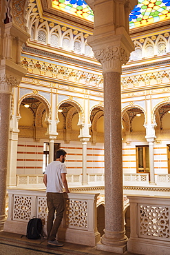 Interior of Vijecnica (City Hall), Old Town, Sarajevo, Bosnia and Hercegovina, Europe