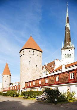 The Old City walls, Old Town, UNESCO World Heritage Site, Tallinn, Estonia, Europe