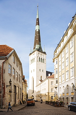 Exterior of St. Olaf's church, Old Town, UNESCO World Heritage Site, Tallinn, Estonia, Europe