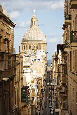 View from Old Bakery Street (Triq I-Ifran), Valletta, Malta, Europe