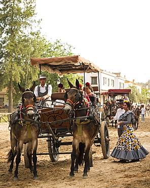 Pilgrimage of El Rocio, Huelva district, Andalucia, Spain, Europe