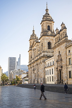 Exterior of National Cathedral, Bolivar Square, La Candelaria, Bogota, Cundinamarca, Colombia, South America
