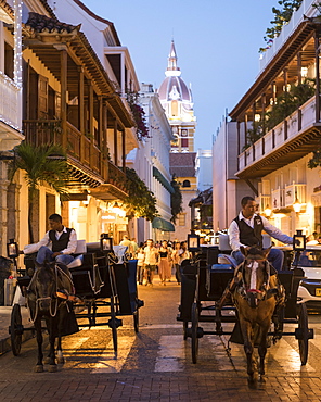 Carriages, Cartagena, Bolivar Department, Colombia, South America