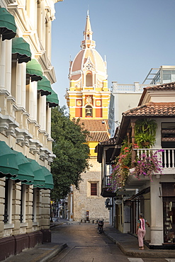 Colonial architecture, Old City, UNESCO World Heritage Site, Cartagena, Bolivar Department, Colombia, South America