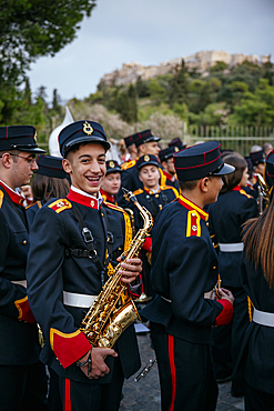 Marching Band, Athens, Attica, Greece, Europe