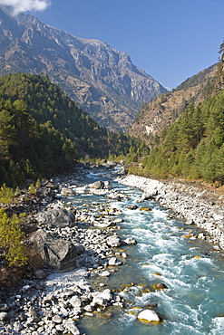 Dudh Kosi River, Solu Khumbu Region, Nepal, Himalayas, Asia