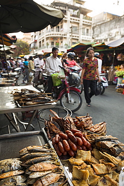 Seafood at Food Market, Phnom Penh, Cambodia, Indochina, Southeast Asia, Asia 