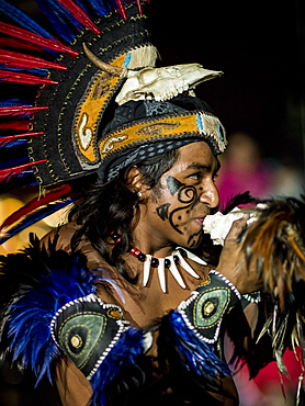 Encuento Nacional de Danza Mexica Cultural Show, Cholula, Puebla State, Mexico, North America