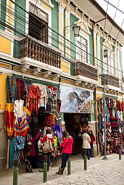 Textile shops, La Paz, Bolivia, South America
