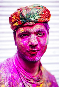 Holi Festival Celebrations in Mathura, Braj, Uttar Pradesh, India, Asia