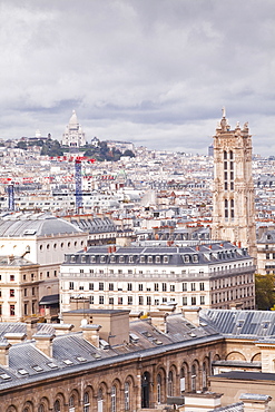 Looking out over the rooftops of Paris, France, Europe