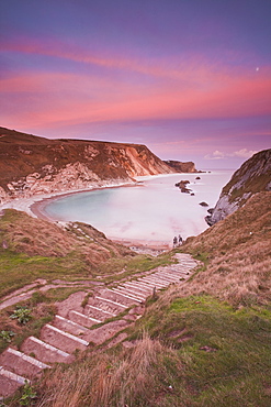 Man Of War cove on the Jurassic Heritage coastline. It is protected by UNESCO as a World heritage site.