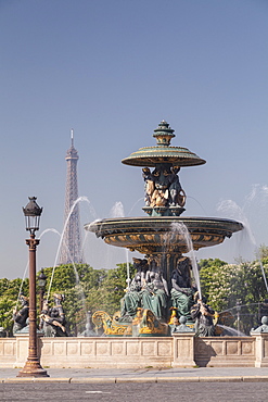 Place de la Concorde and The Eiffel Tower, Paris, France, Europe