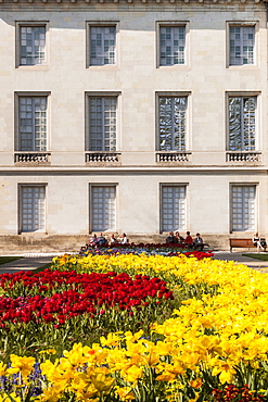 The gardens of the Musee des Beaux Arts (Museum of Fine Arts) in Tours, Indre-et-Loire, France, Europe