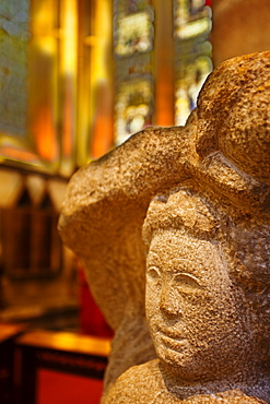 Detail of a sculpture in Salisbury Cathedral, Salisbury, Wiltshire, England, United Kingdom, Europe