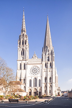 The gothic Chartres cathedral, UNESCO World Heritage Site, Chartres, Eure et Loir, Centre, France, Europe