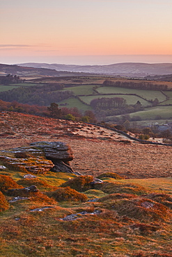 The view from Chinkwell Tor in Dartmoor National Park, Devon, England, United Kingdom, Europe