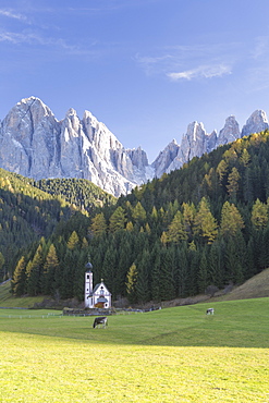 St. Johann, Ranui, Val di Funes, the Dolomites, South Tyrol, Italy, Europe