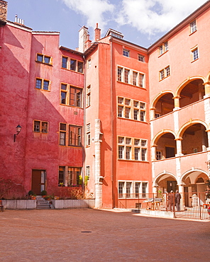 The Maison des Avocats, of the Renaissance style, now the Musee de la Miniature et du Cinema, Vieux Lyon, Lyon, Rhone-Alpes, France, Europe 