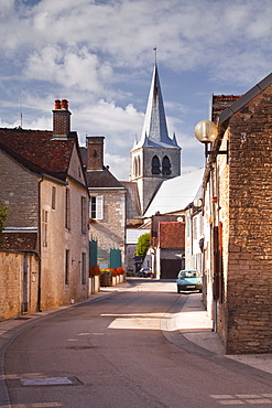 The main street in the Champagne village of Les Riceys, Aube, Champagne-Ardennes, France, Europe