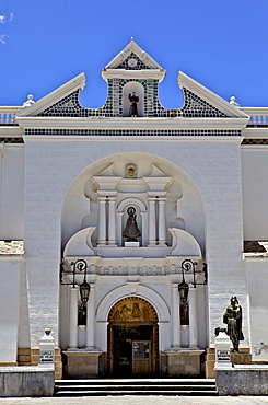 Basilica of Our Lady of Copacabana on the shores of Lake Titicaca, Bolivia, South America