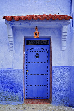 Traditional bluehouse, Chefchaouen (Chefchaouene), Morocco, North Africa, Africa