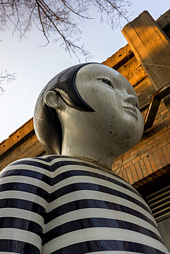 Girl sculpture at the 798 Art Zone (Dashanzi Art District) in Beijing, China, Asia