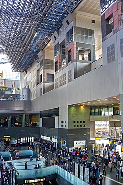 Interior of Kyoto train station, Kyoto, Japan, Asia